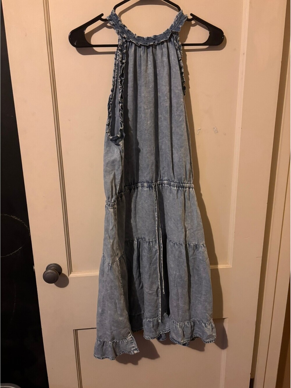 Doe & Rae chambray sleeveless dress Large